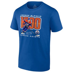 Connor McDavid Edmonton Oilers 1,000 Career Points T-Shirt - Royal - NHL 201141458