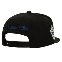 Toronto Maple Leafs Mitchell & Ness Retro Script Colorblock Snapback Hat - Black - NHL 201141489
