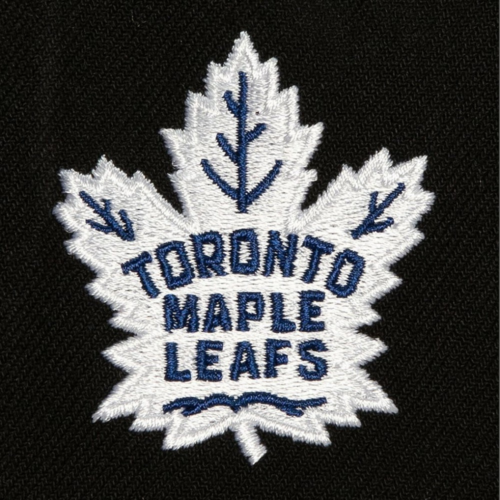 Toronto Maple Leafs Mitchell & Ness Retro Script Colorblock Snapback Hat - Black - NHL 201141489