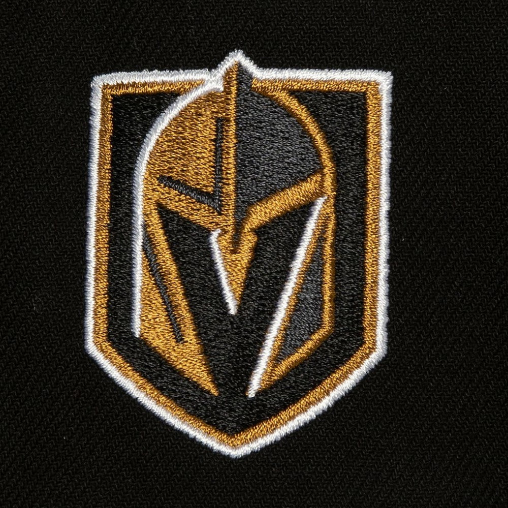 Vegas Golden Knights Mitchell & Ness Retro Script Colorblock Snapback Hat - Black - NHL 201141490