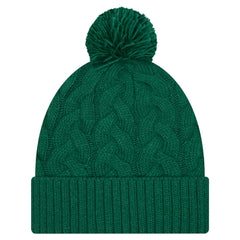 New York Jets New Era Women's Cable Cuffed Knit Hat with Pom Green
