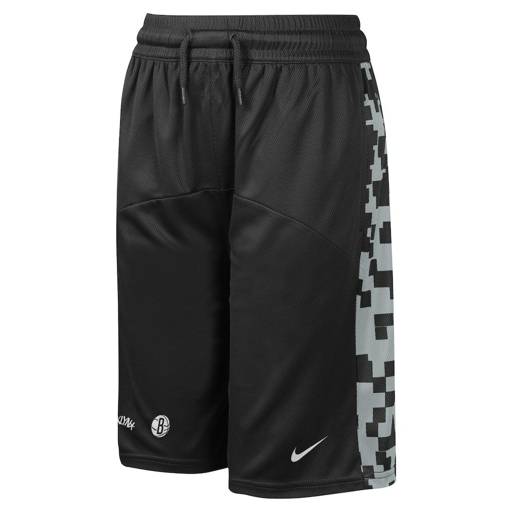 Brooklyn Nets Youth Courtside Starting Five Team Shorts Black | Nike