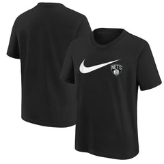 Brooklyn Nets Youth Swoosh T-Shirt Black | Nike