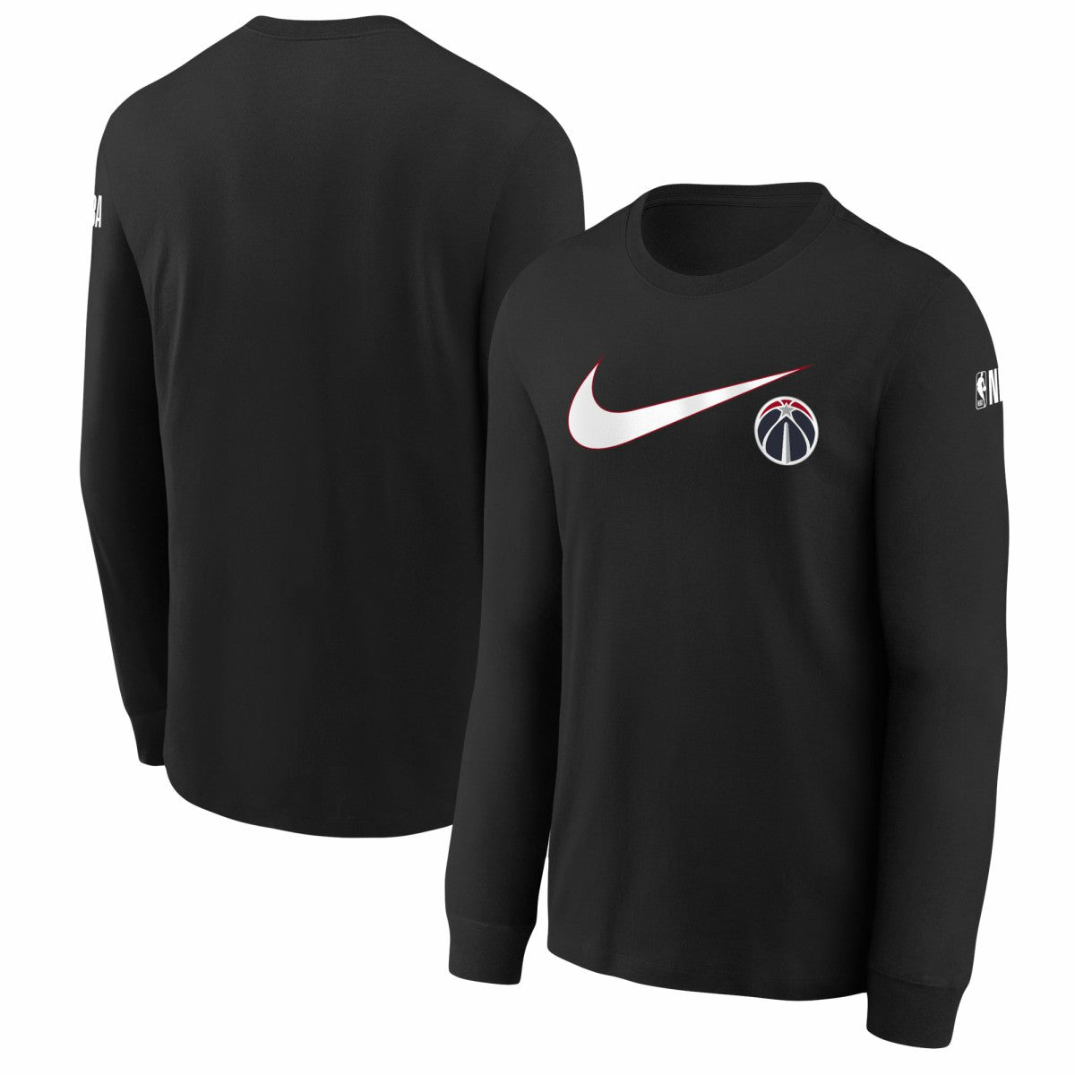 Washington Wizards Youth Swoosh Long Sleeve T-Shirt Black | Nike