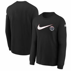 Washington Wizards Youth Swoosh Long Sleeve T-Shirt Black | Nike