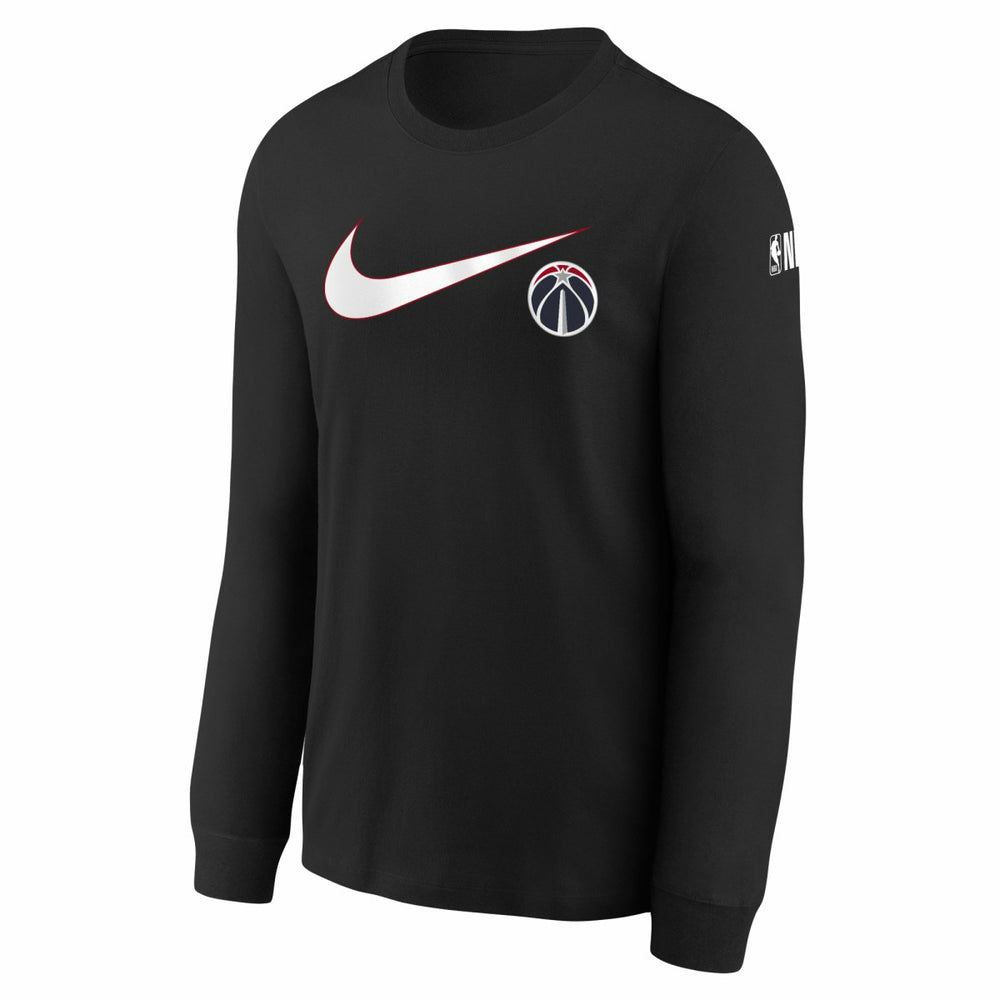 Washington Wizards Youth Swoosh Long Sleeve T-Shirt Black | Nike
