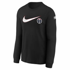 Washington Wizards Youth Swoosh Long Sleeve T-Shirt Black | Nike