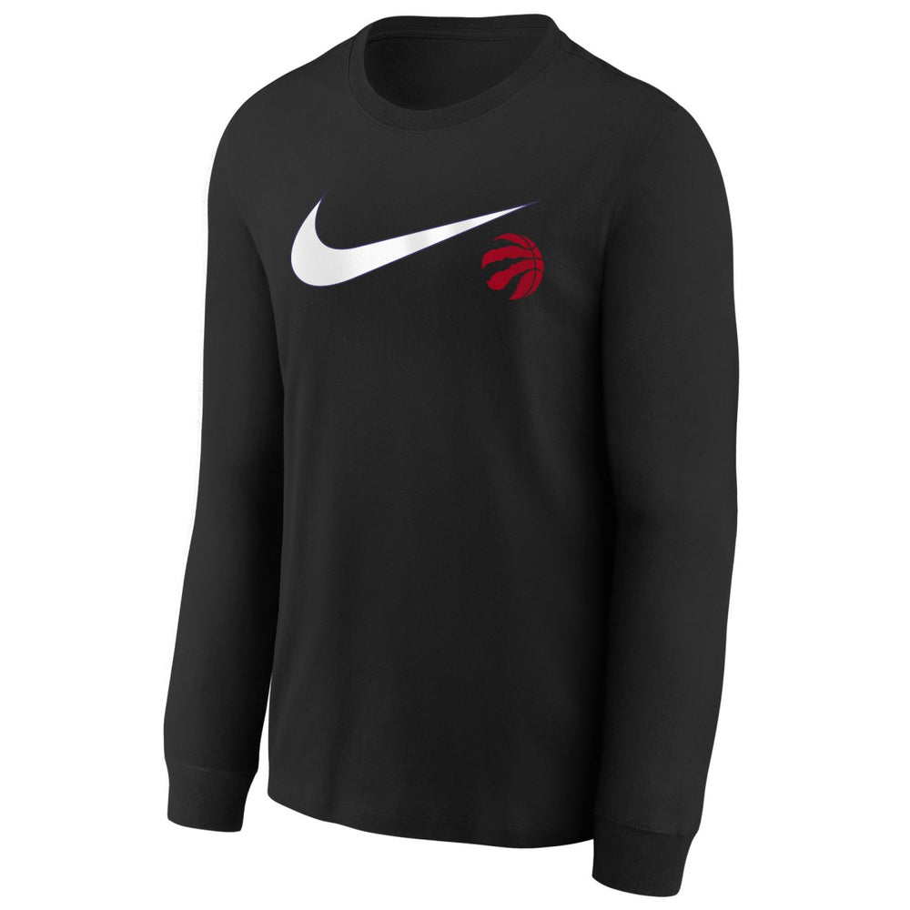 Toronto Raptors Youth Swoosh Long Sleeve T-Shirt Black | Nike outlet