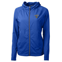 Seattle Mariners Cutter & Buck Women's City Connect Adapt Eco Knit Hybrid Recycled Full-Zip Hooded Jacket - Blue - MLB Sale