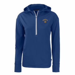 Seattle Mariners Cutter & Buck Women's City Connect Daybreak Eco Recycled Half-Zip Hoodie - Blue - MLB Sale