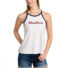Atlanta Braves Lusso Women's Nahla Tank Top - White - MLB Discount