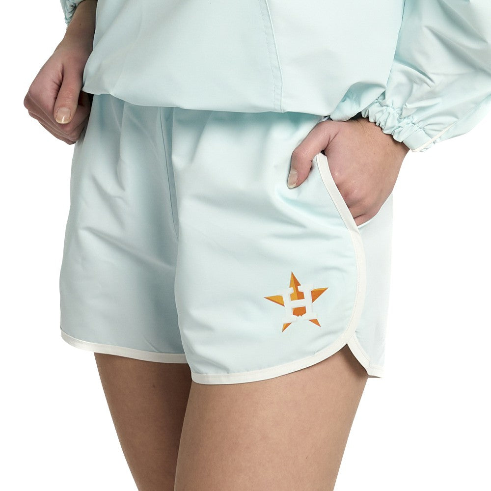 Houston Astros Lusso Women's Nina Shorts - Light Blue - MLB Online