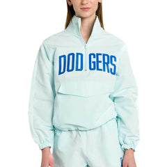 Los Angeles Dodgers Lusso Women's Parker Half-Zip Jacket - Light Blue - MLB on Sale