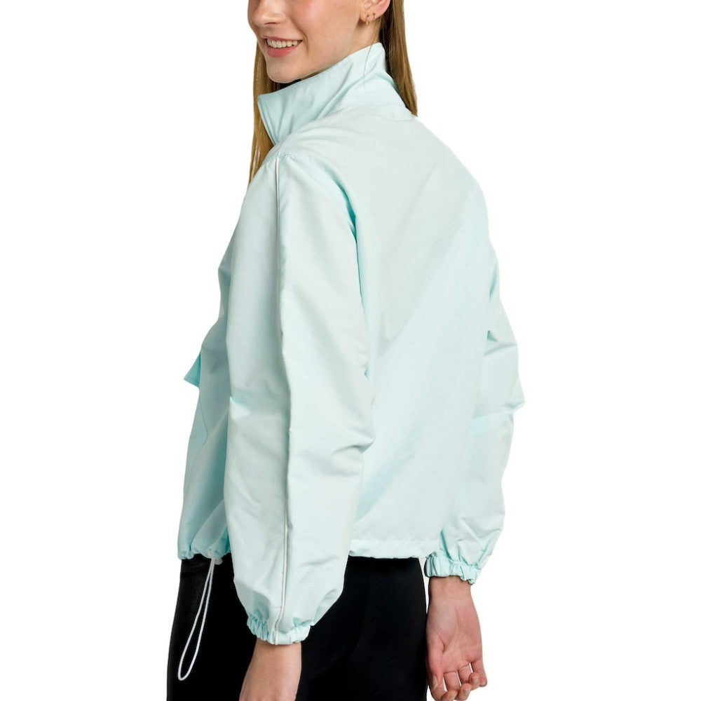 New York Yankees Lusso Women's Parker Half-Zip Jacket - Light Blue - MLB on Sale