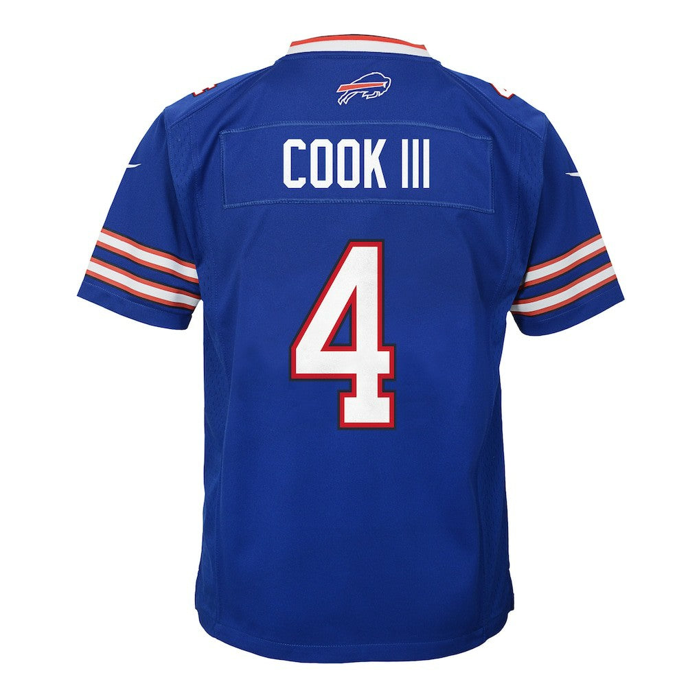 Nike James Cook III Buffalo Bills Youth Game Jersey Royal