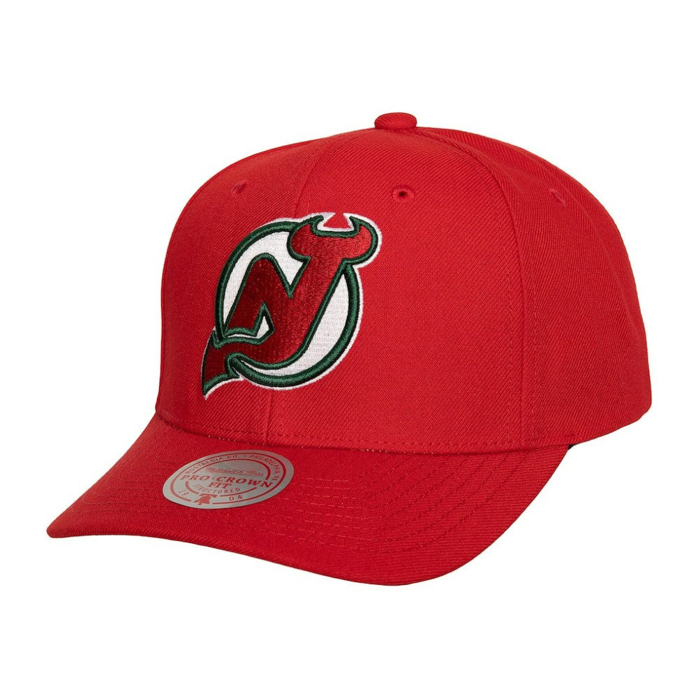 New Jersey Devils Mitchell & Ness Team Ground Pro Adjustable Hat - Red - NHL 201148377