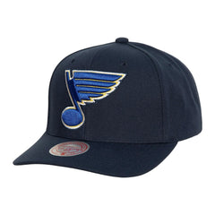 St. Louis Blues Mitchell & Ness Team Ground Pro Adjustable Hat - Navy - NHL 201148384