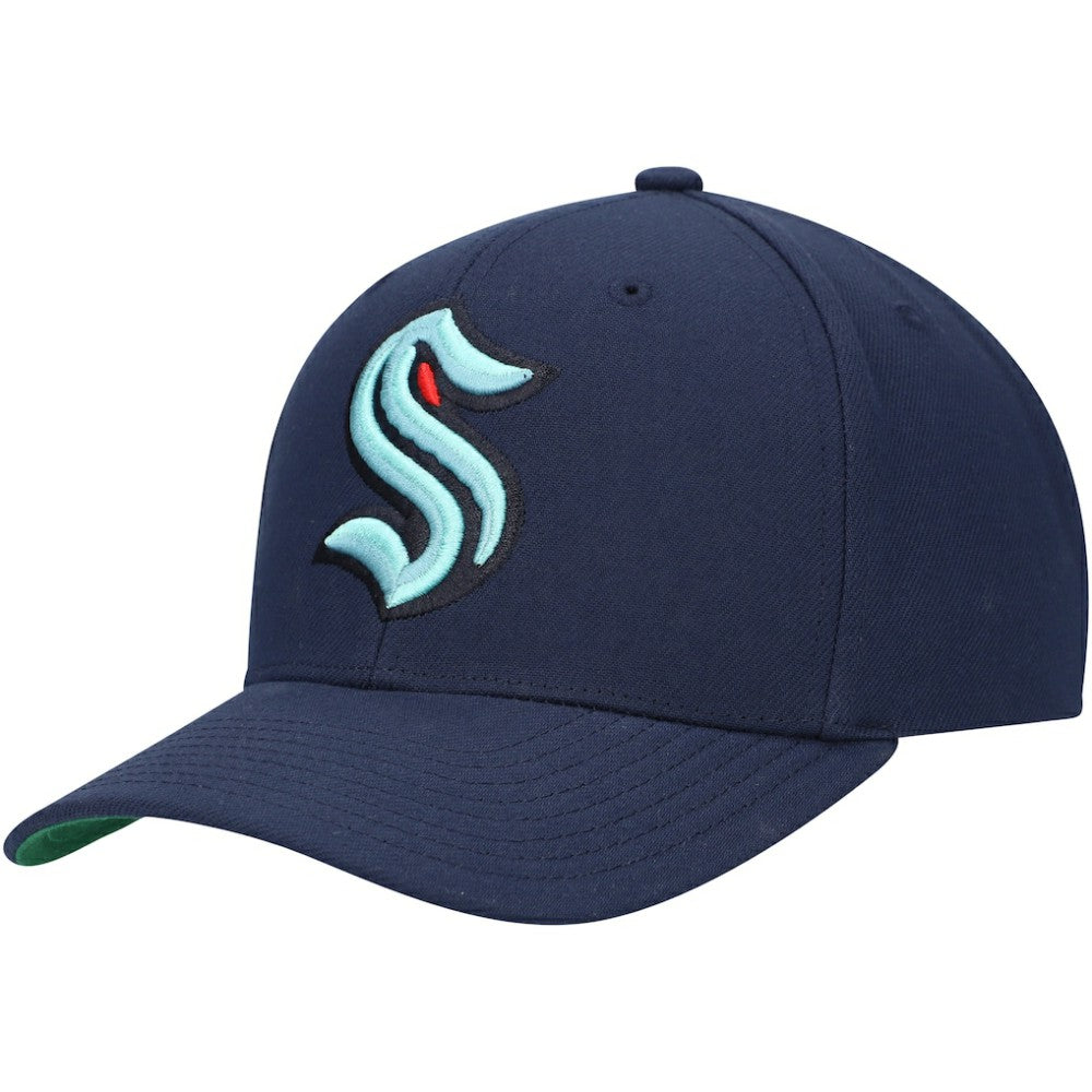 Seattle Kraken Mitchell & Ness Team Ground Pro Adjustable Hat - Deep Sea Blue - NHL 201148390