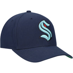 Seattle Kraken Mitchell & Ness Team Ground Pro Adjustable Hat - Deep Sea Blue - NHL 201148390