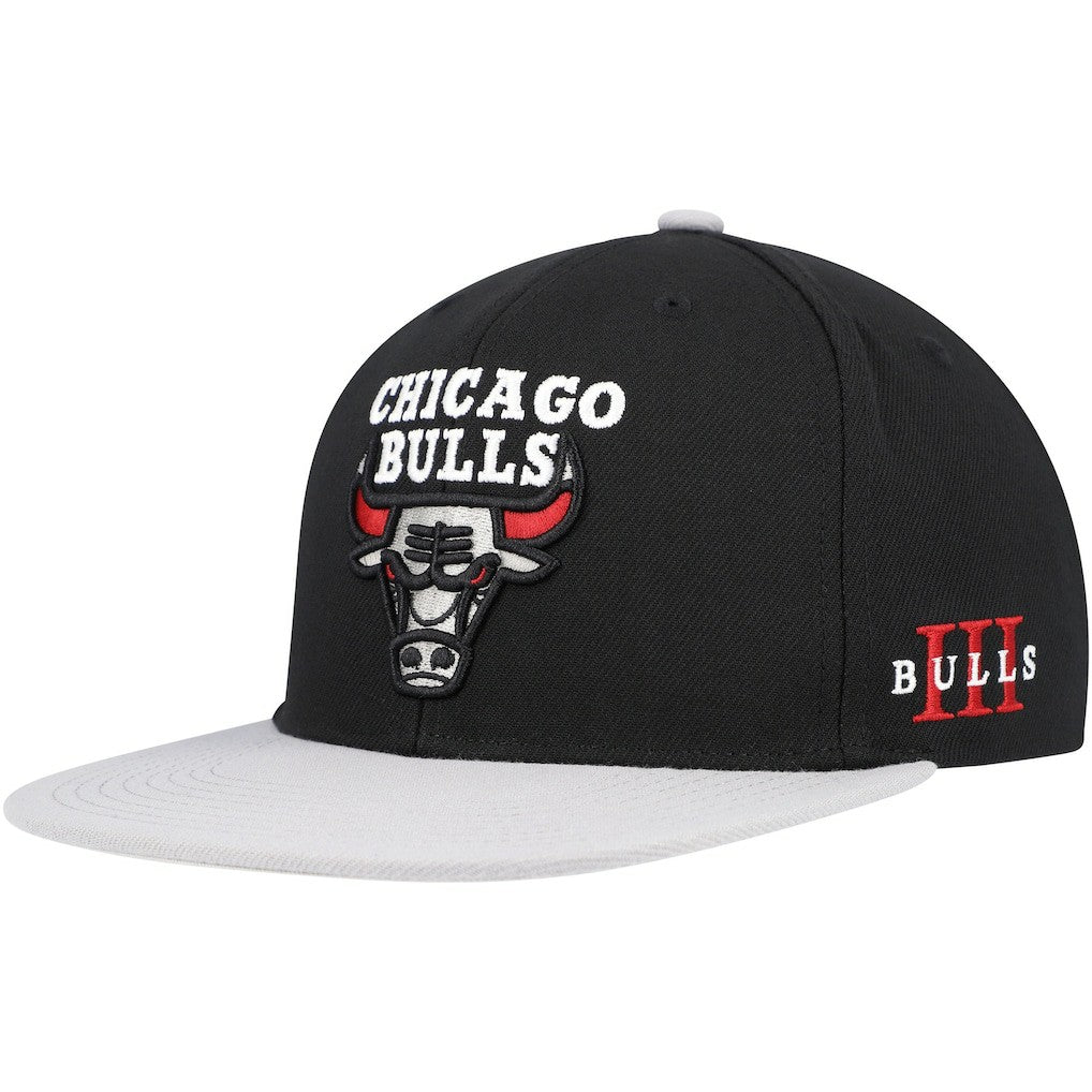Chicago Bulls Core Snapback Hat Black/Gray | Mitchell & Ness