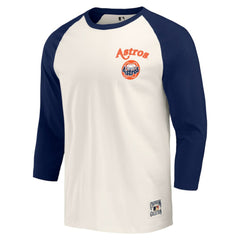 Houston Astros Darius Rucker Collection by Fanatics Cooperstown Collection Raglan 3/4-Sleeve T-Shirt - Navy/White - Fanatics Lifestyle