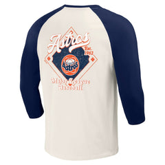 Houston Astros Darius Rucker Collection by Fanatics Cooperstown Collection Raglan 3/4-Sleeve T-Shirt - Navy/White - Fanatics Lifestyle
