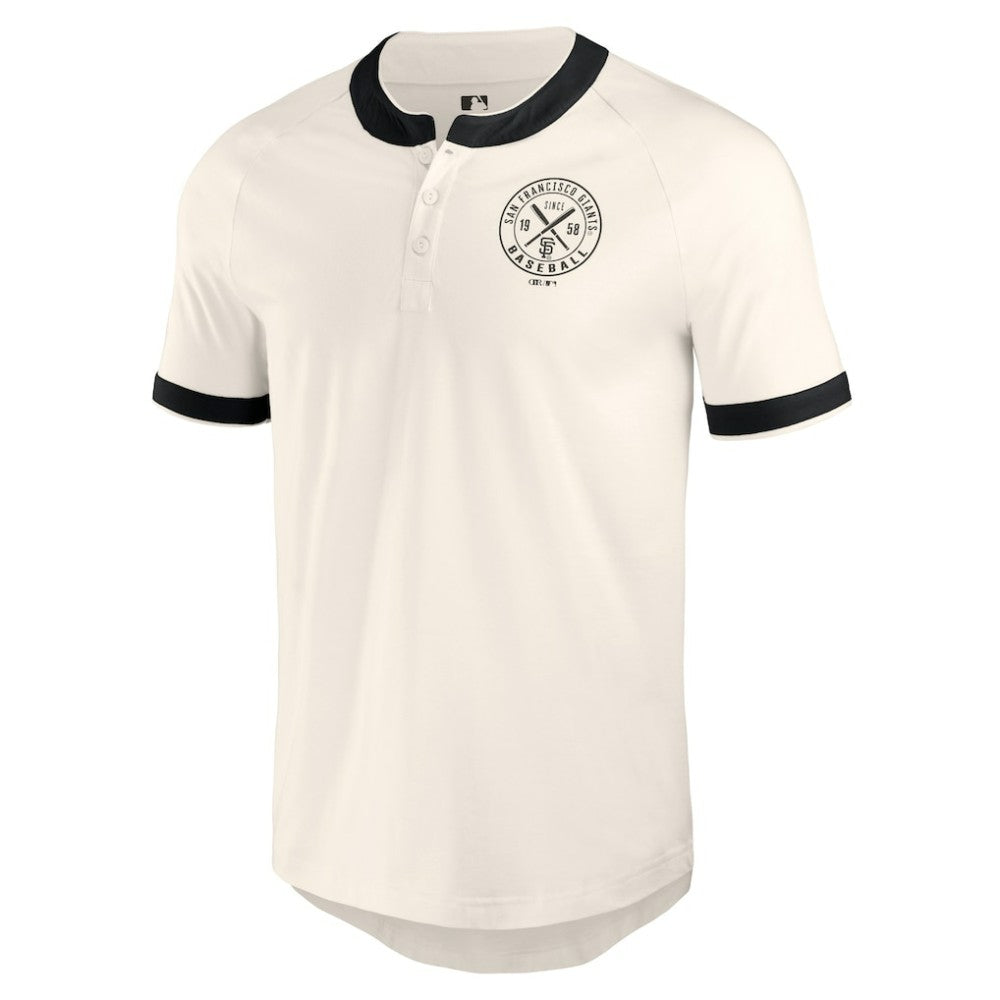 San Francisco Giants Darius Rucker Collection by Fanatics Henley Raglan T-Shirt - White - Fanatics Discount