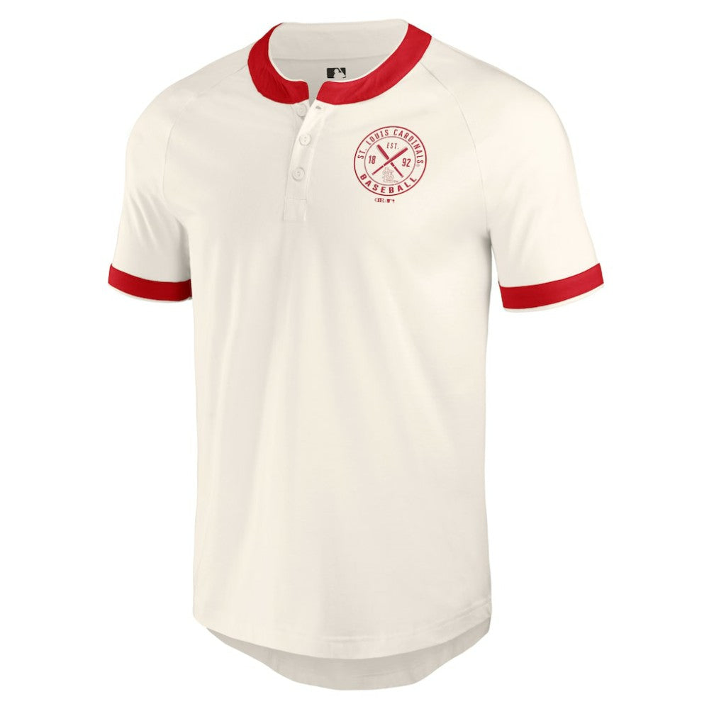 St. Louis Cardinals Darius Rucker Collection by Fanatics Henley Raglan T-Shirt - White - Fanatics on Sale