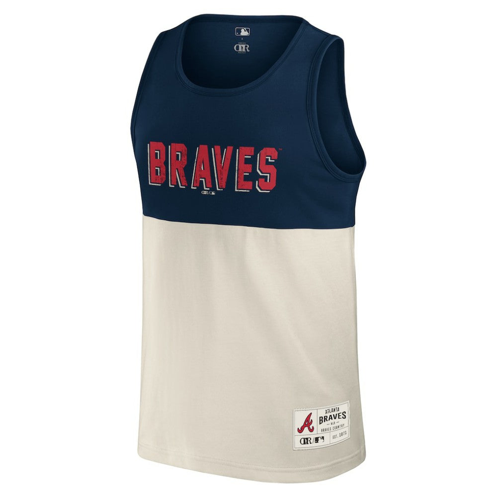 Atlanta Braves Darius Rucker Collection by Fanatics Colorblock Tank Top - Navy - Fanatics on Sale