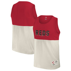 Cincinnati Reds Darius Rucker Collection by Fanatics Colorblock Tank Top - Red - Fanatics on Sale