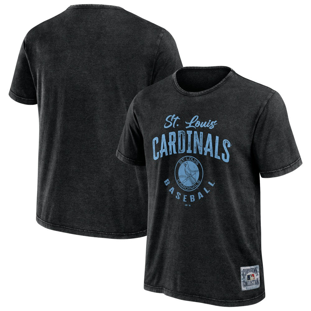St. Louis Cardinals Darius Rucker Collection by Fanatics Cooperstown Collection Washed T-Shirt - Heather Black - Fanatics Online