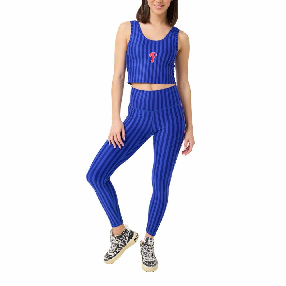 Philadelphia Phillies Terez Women's Printed Crop Tank Top - Royal - MLB Discount