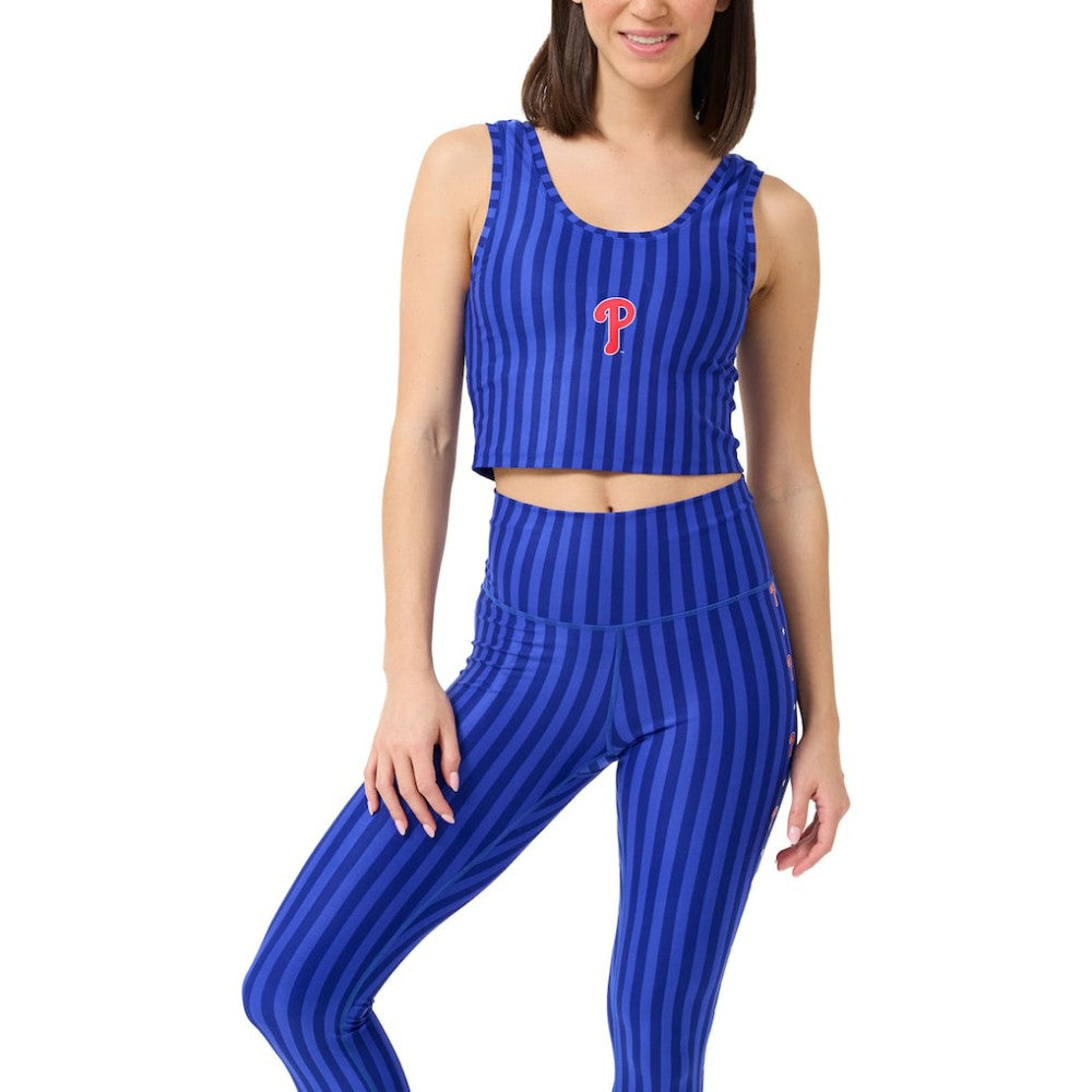 Philadelphia Phillies Terez Women's Printed Crop Tank Top - Royal - MLB Discount