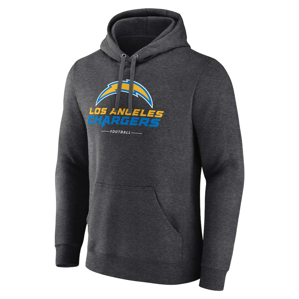Los Angeles Chargers Team Lockup Pullover Hoodie Charcoal