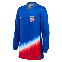 USMNT Youth 2024 Away Replica Long Sleeve Jersey Blue - Nike