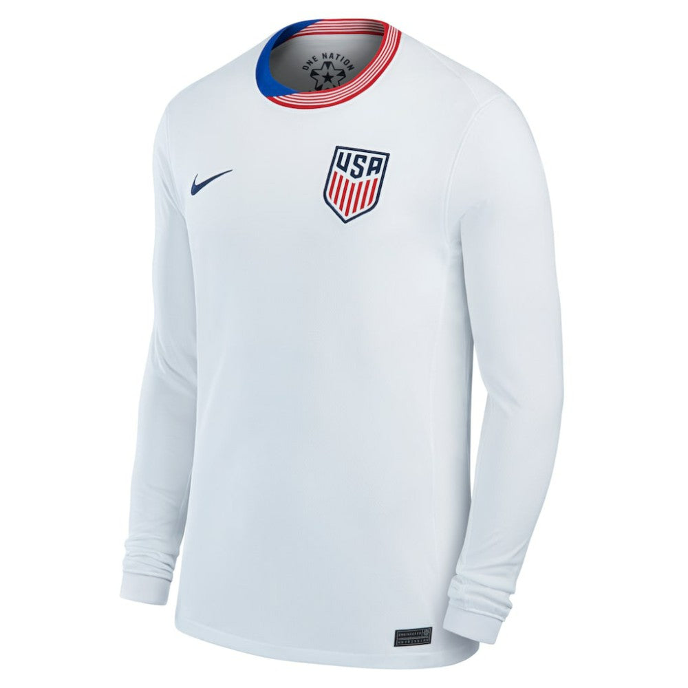USMNT 2024 Home Replica Long Sleeve Jersey White - Nike sale