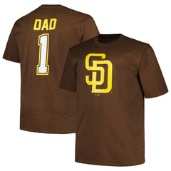 San Diego Padres Profile Big & Tall #1 Dad T-Shirt - Brown - MLB Lifestyle