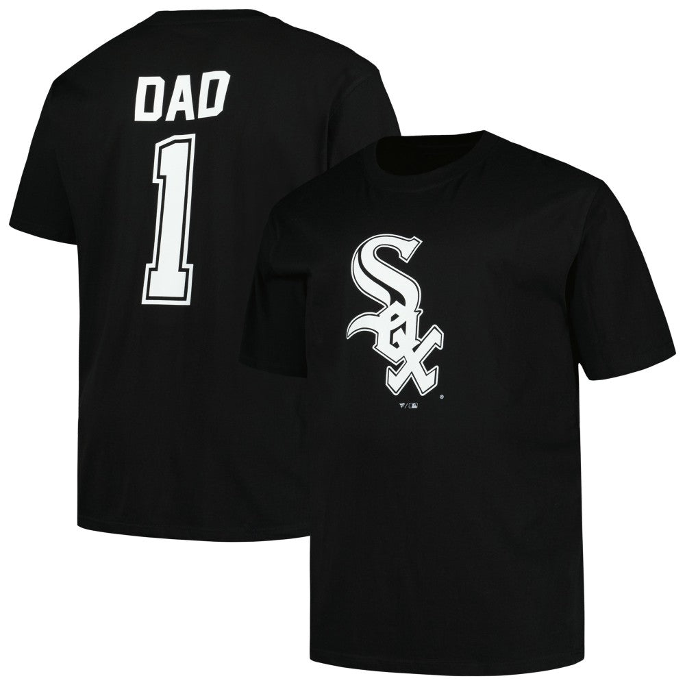 Chicago White Sox Profile Big & Tall #1 Dad T-Shirt - Black - MLB Discount