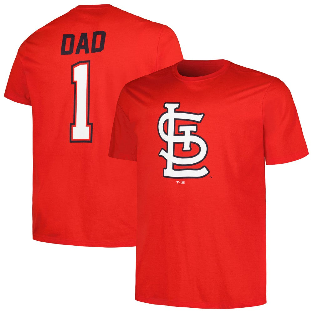 St. Louis Cardinals Profile Big & Tall #1 Dad T-Shirt - Red - MLB Sale