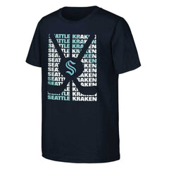 Seattle Kraken Youth Box T-Shirt - Deep Sea Blue - NHL 201156879