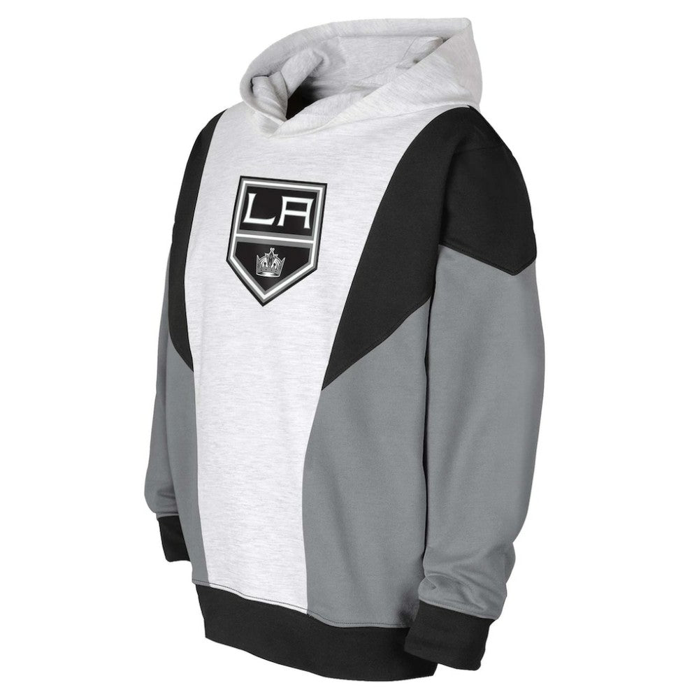 Los Angeles Kings Youth Champion League Fleece Pullover Hoodie - Ash/Black - NHL 201156896