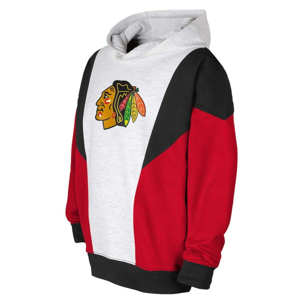 Chicago Blackhawks Youth Champion League Fleece Pullover Hoodie - Ash/Black - NHL 201156902