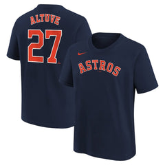 Jose Altuve Houston Astros Nike Youth Name & Number T-Shirt - Navy - Nike on Sale