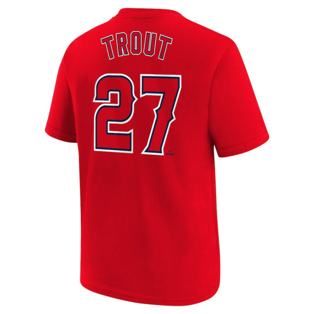 Mike Trout Los Angeles Angels Nike Youth Name & Number T-Shirt - Red - Nike Online