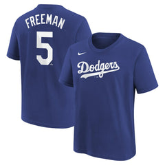 Freddie Freeman Los Angeles Dodgers Nike Youth Name & Number T-Shirt - Royal - Nike Discount