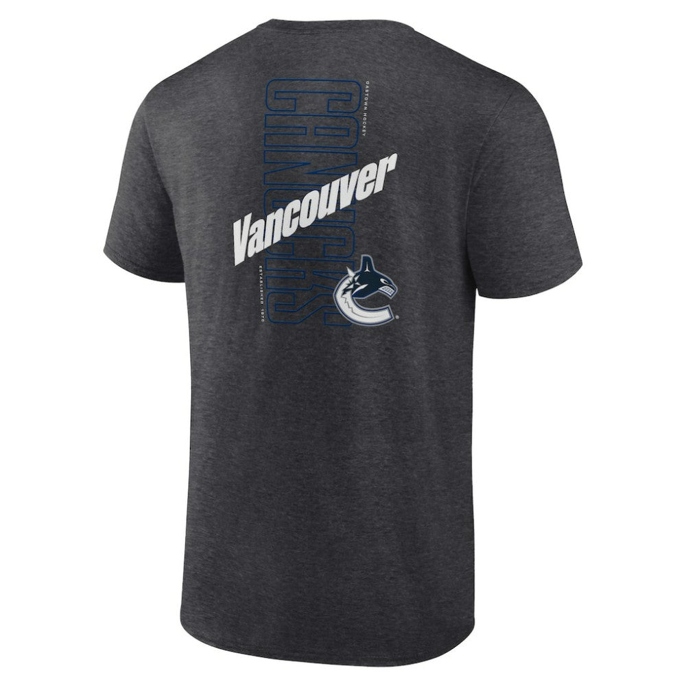 Vancouver Canucks Fanatics Backbone T-Shirt - Heather Charcoal - NHL 201159013