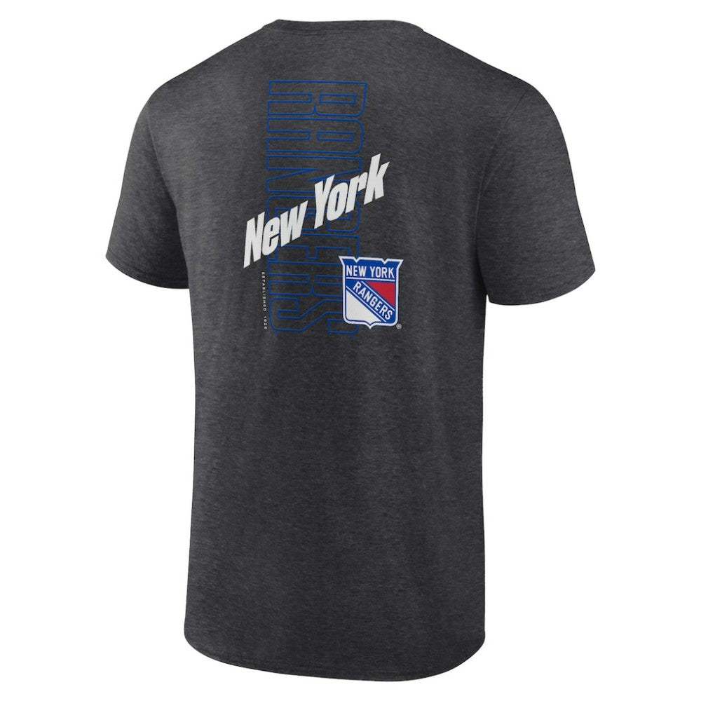 New York Rangers Fanatics Backbone T-Shirt - Heather Charcoal - NHL 201159024