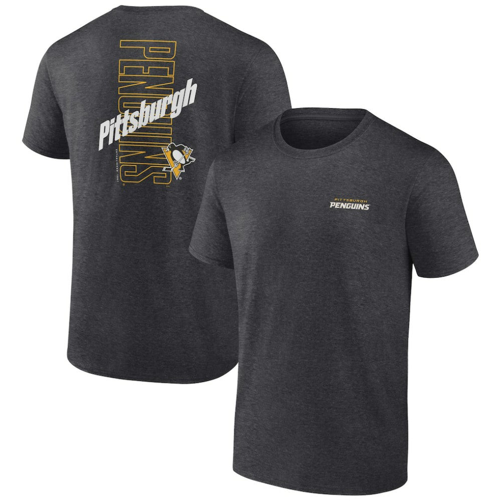 Pittsburgh Penguins Fanatics Backbone T-Shirt - Heather Charcoal - NHL 201159027