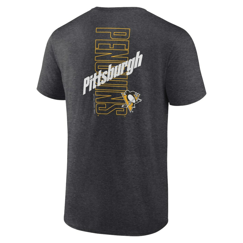 Pittsburgh Penguins Fanatics Backbone T-Shirt - Heather Charcoal - NHL 201159027