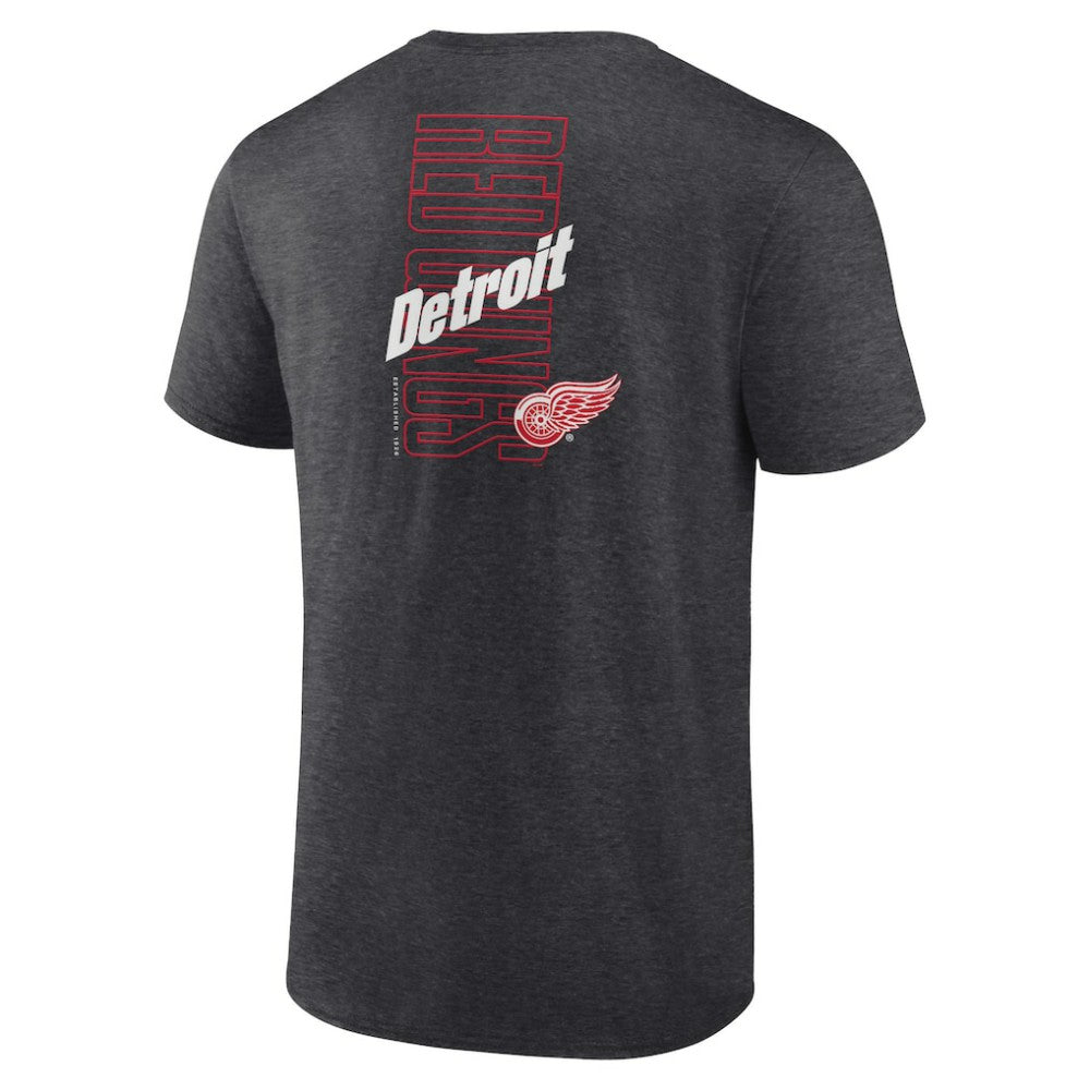 Detroit Red Wings Fanatics Backbone T-Shirt - Heather Charcoal - NHL 201159032